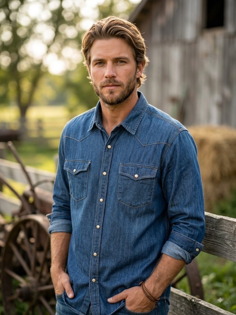 Distillery Denim Pearl Snap Western Shirt Westerncore Ranchcore Heritage